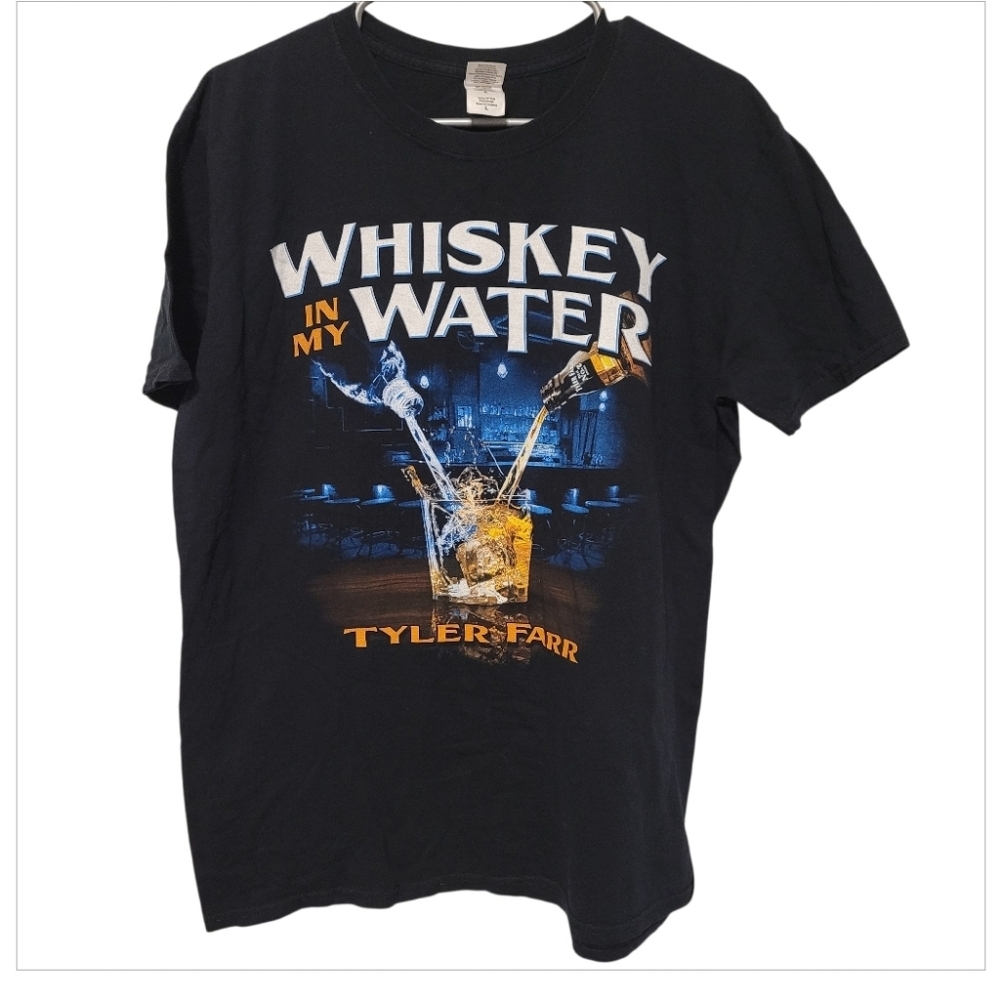 6/30 Tyler Farr Whiskey In My Water Tour T Shirt Large Country Concert Tee